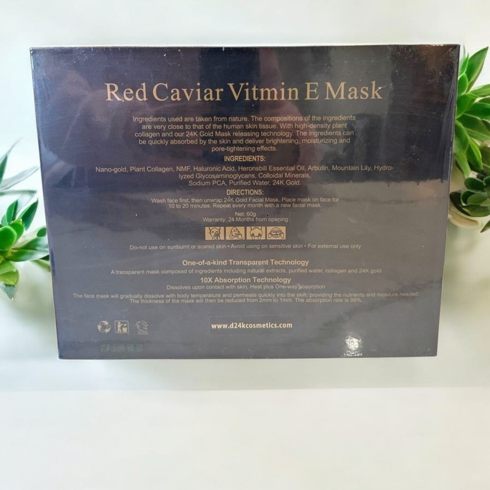 NIB-Red Caviar Vitamin E Gel Mask-D24K Cosmetics - Picture 6 of 6
